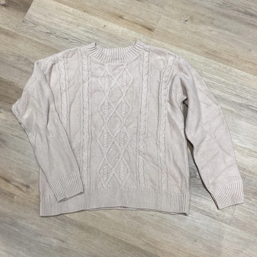 Joe Fresh x Jillian Harris Pink Cable Knit Sweater - Picture 8 of 10
